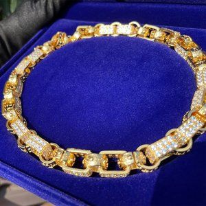 14mm Box Link Men's Necklace  Cuban Chain Choker